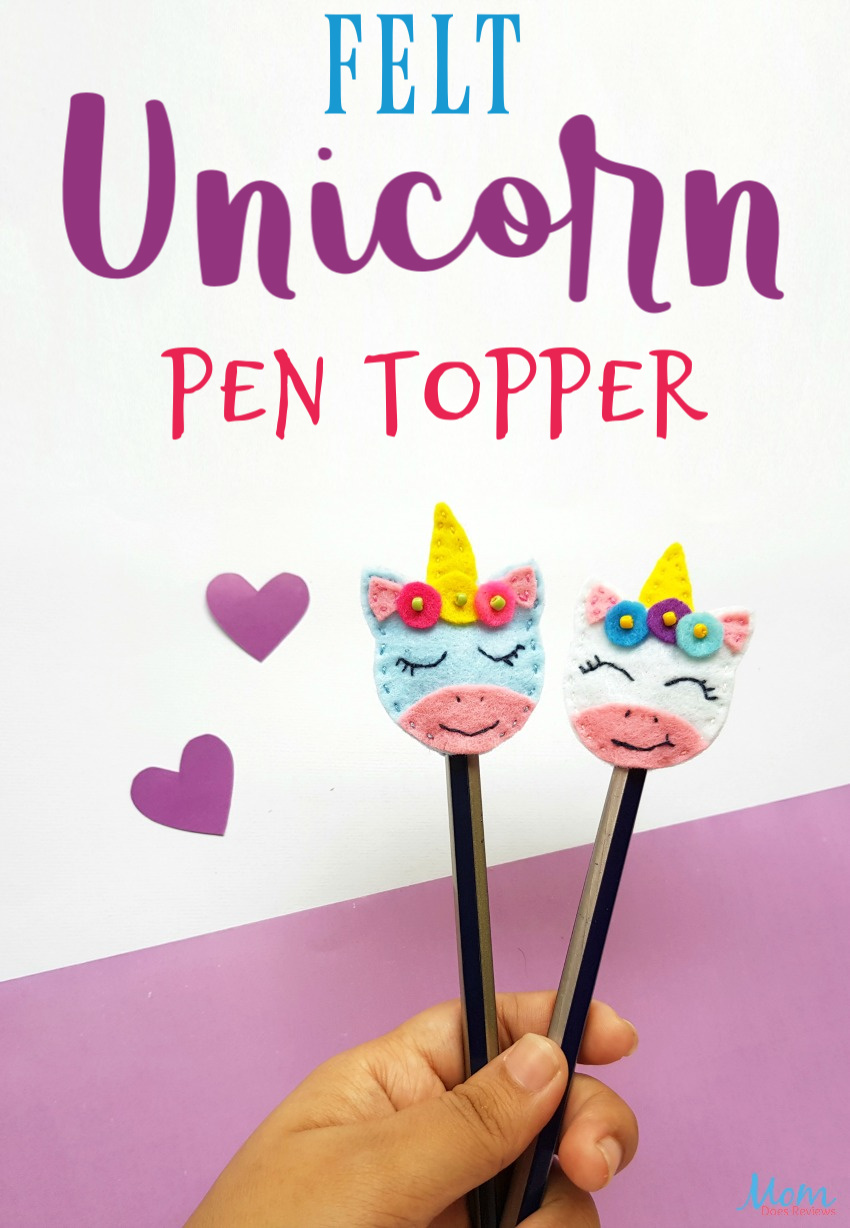 Felt Unicorn Pen Topper #crafts #sewing #diy #unicorns #funstuff