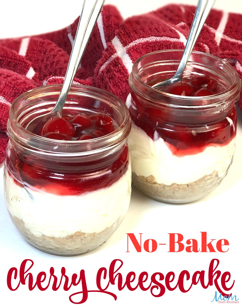 No-Bake Cherry Cheesecake Recipe #dessert #cheesecake #cherry #sweets #recipe #getinmybelly #foodie