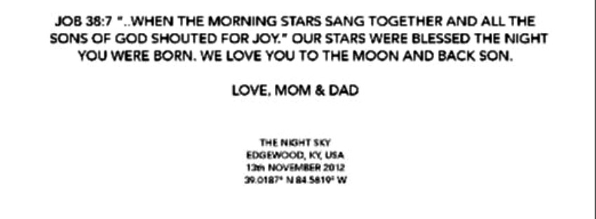 The Night Sky will Remind Mom of the Night Her Heart Skipped a Beat