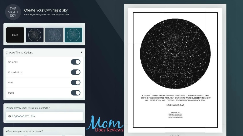 The Night Sky will Remind Mom of the Night Her Heart Skipped a Beat