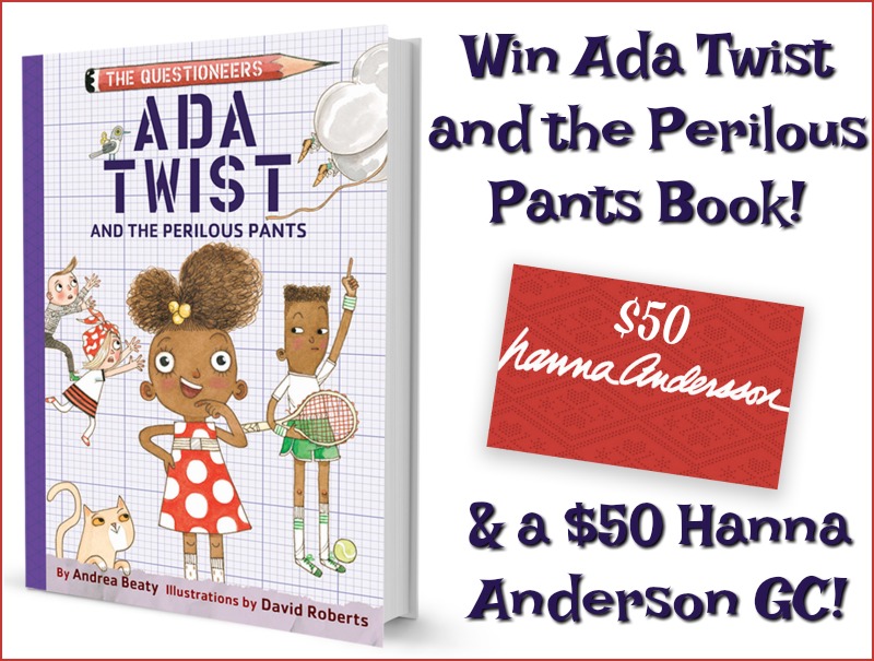 #Win a $50 Hanna Anderson GC & Ada Twist and the Perilous Pants Book! #TheQuestioneers  #AdaTwist