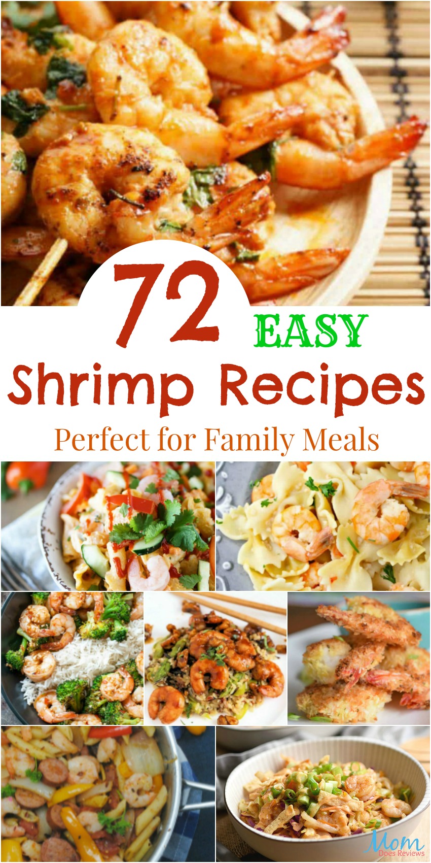 72 Easy Shrimp Recipes Perfect for Family Meals #recipes #meals #seafood #getinmybelly #shrimp #foodie
