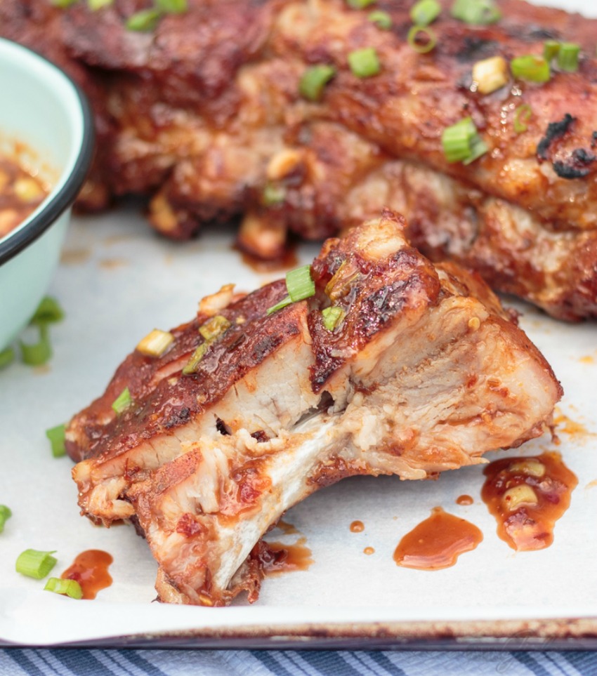 Asian Sweet & Spicy Grilled Baby Back Ribs