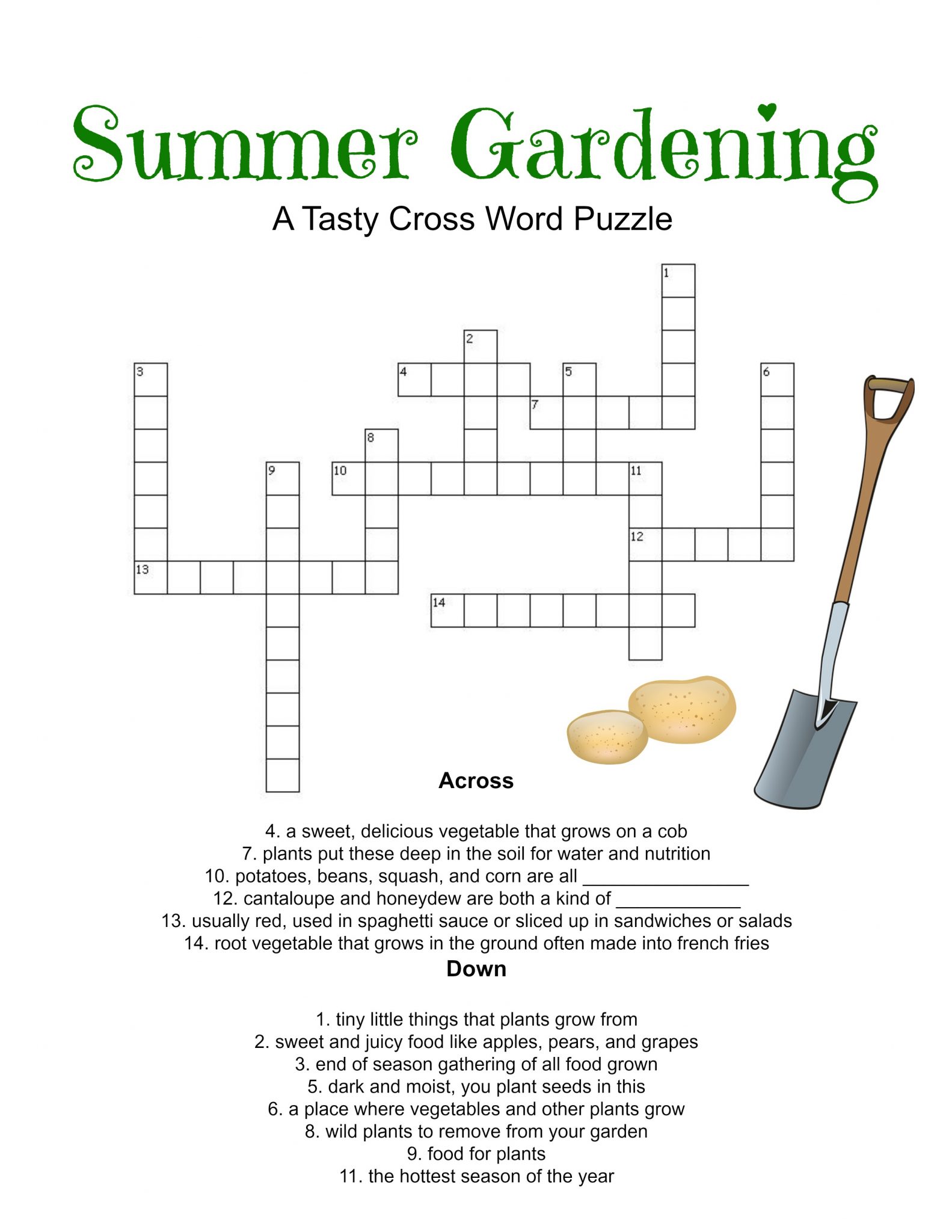 Summer Gardening Printable Game Set for Kids! #Printables