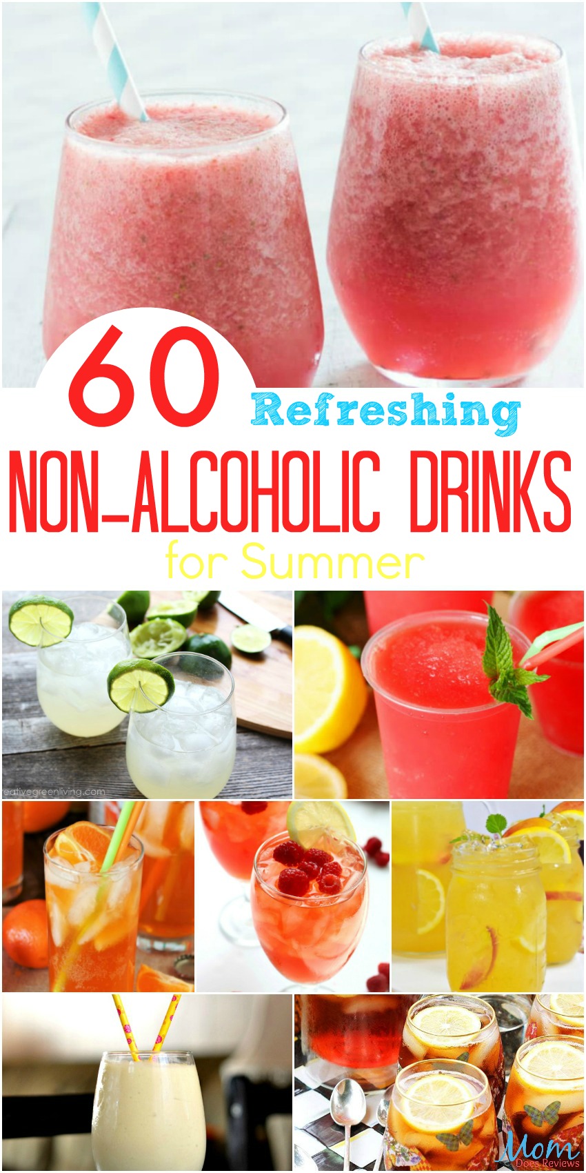 60 Refreshing Non-Alcoholic Drinks for Summer #drinks #summer #frozendrinks #virgindrinks
