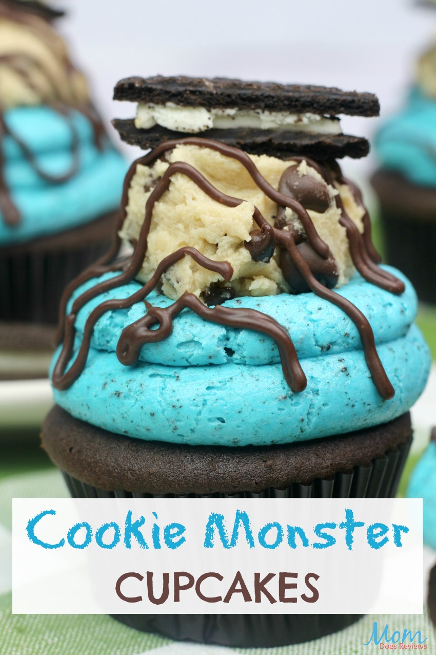 Cookie Monster Cupcakes Recipe & Tutorial #cupcakes #recipe #sesamestreet