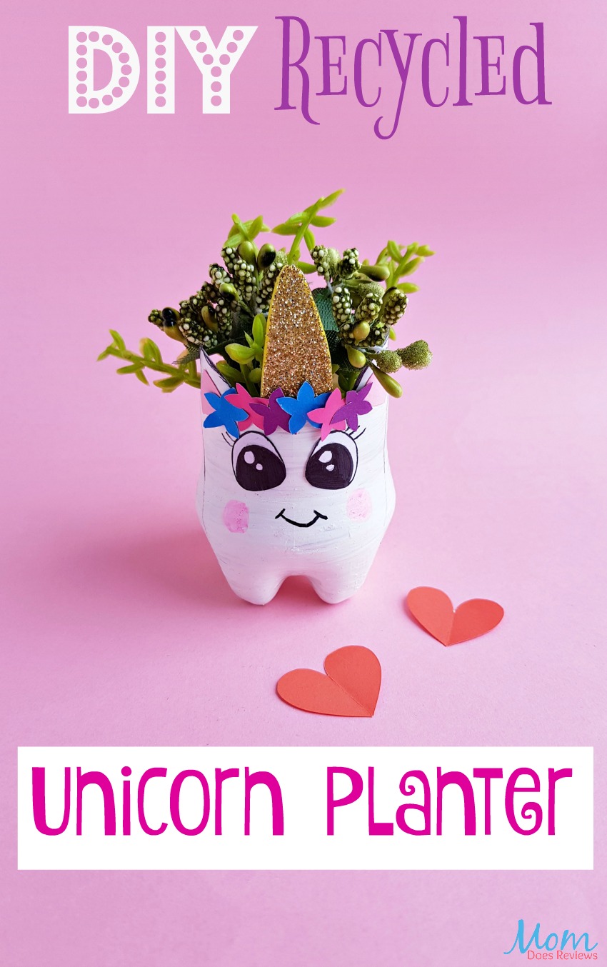 Simply Adorable DIY Recycled Bottle Unicorn Planter #craft #unicorn #planter #diy #unicorncraft 