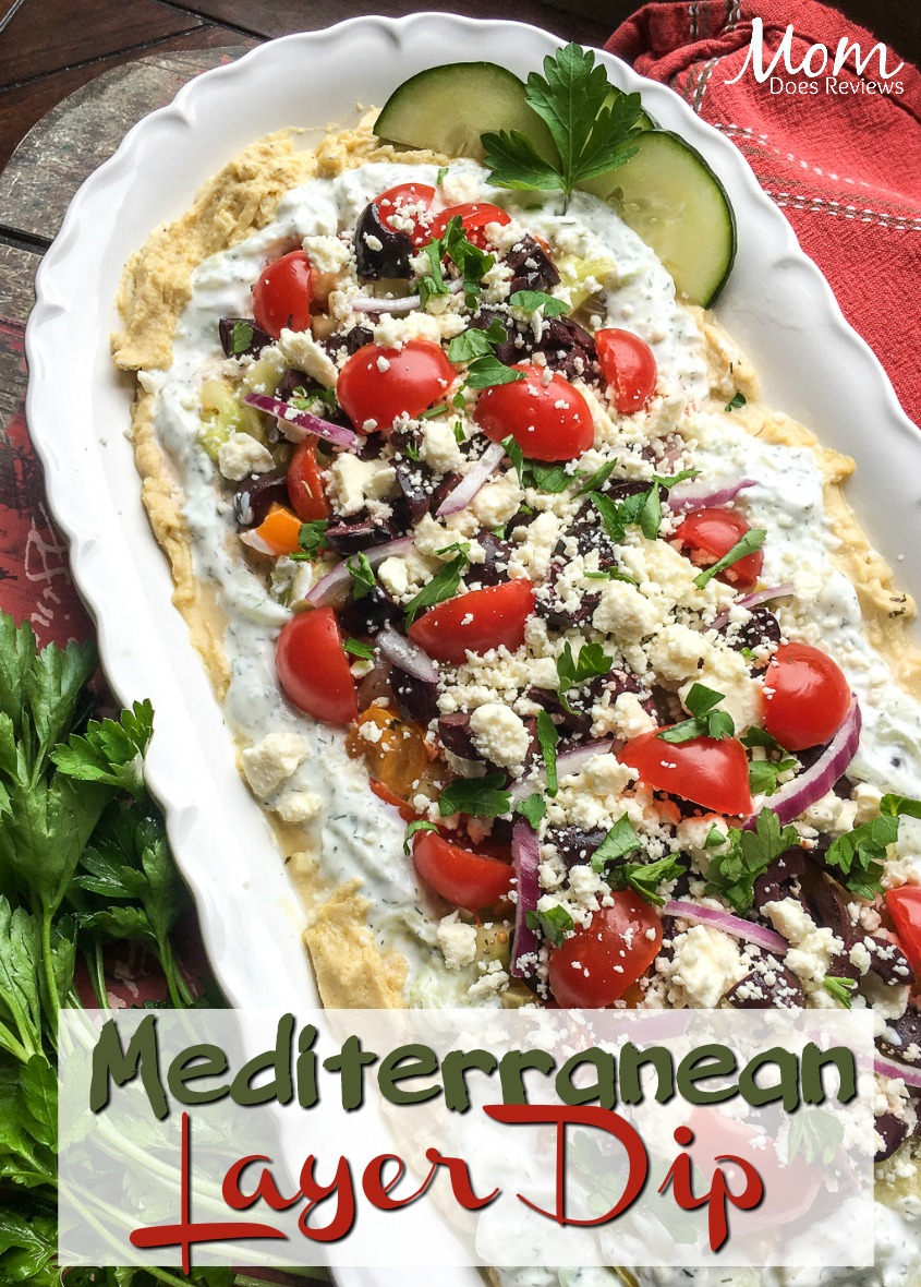 Mediterranean Layer Dip #recipe #appetizer #food #foodie #getinmybelly
