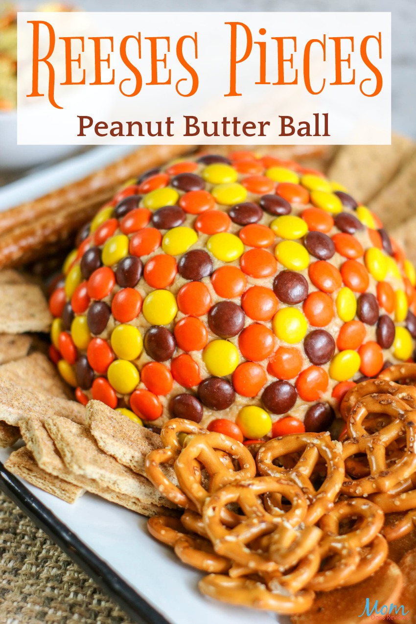 Reeses Pieces Peanut Butter Ball #dessert #peanutbutter #reesespieces #chocolate #sweets #getinmybelly