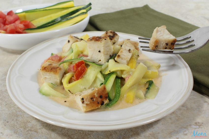 Squash Fettuccine with Grilled Chicken Recipe