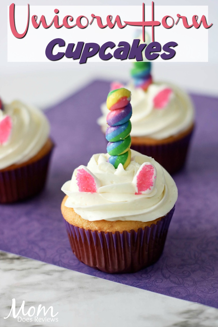 Unicorn Horn Cupcakes #funfood #cupcakes #desserts 